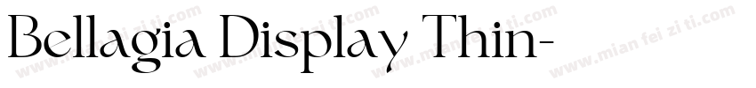 Bellagia Display Thin字体转换